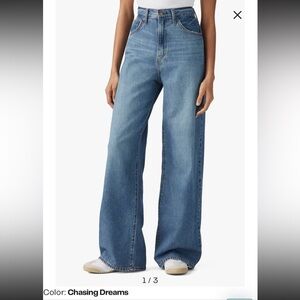 Levi’s cinch waist wide leg jeans